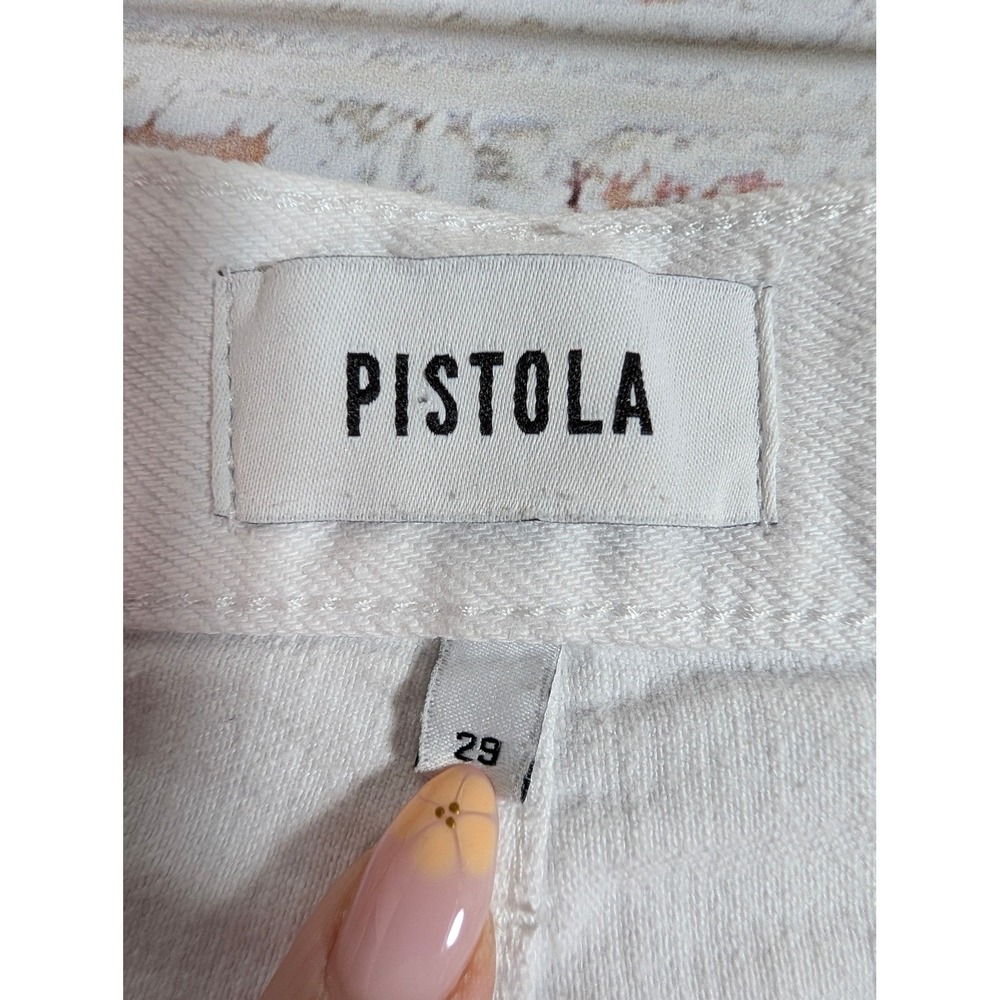 Pistola Denim Shorts Womens 29 White Jean Raw Hem Relaxed Festival Summer - Picture 3 of 7